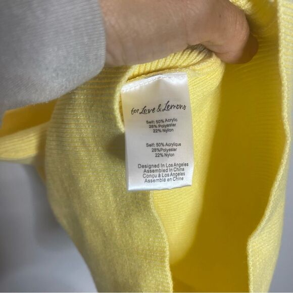 For Love & Lemons NWT For Love and Lemons $149 Yellow Halter knit Dress NWT XS - Picture 9 of 10